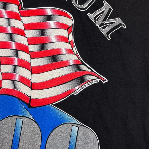 Vintage New Years Celebration Millennium USA 2000 Y2K Flag Shirt Size Medium - Picture 4 of 8